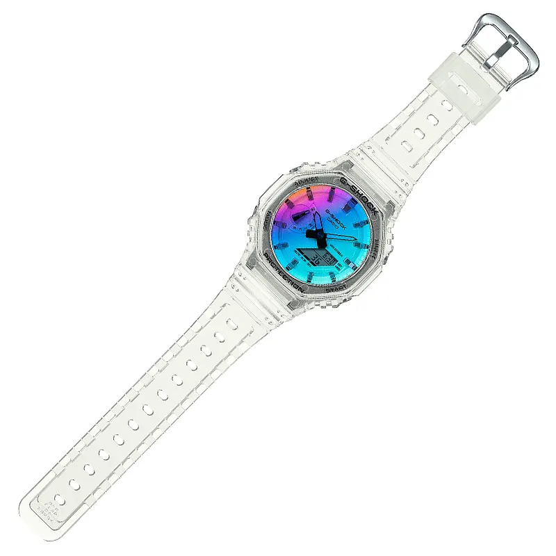 G-Shock Carbon Core Guard Rainbow Gradated Dial Men's Watch- GA-2100SRS-7A